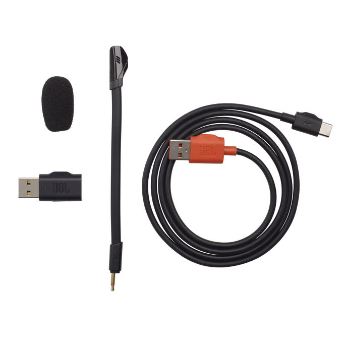 JBL Quantum 350 Wireless - Black - Wireless PC gaming headset with detachable boom mic - Detailshot 4 image number null